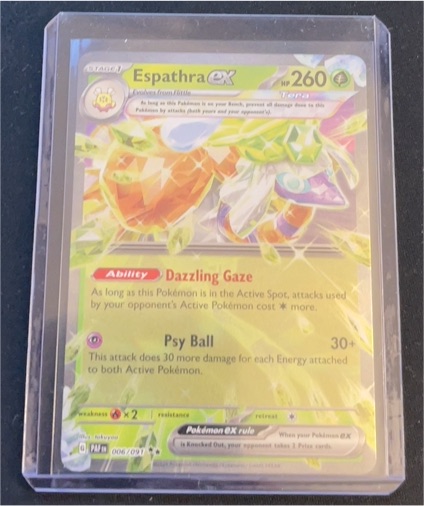 2024 Pokémon TCG Paldean Fates #006 Espathra ex — front
