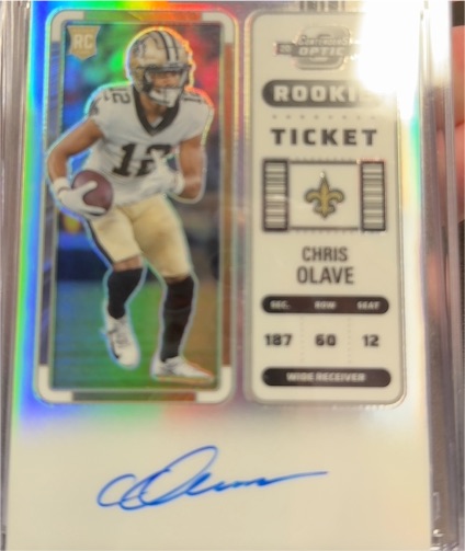 2022 Panini Contenders Optic #109 Chris Olave Rookie Ticket — front