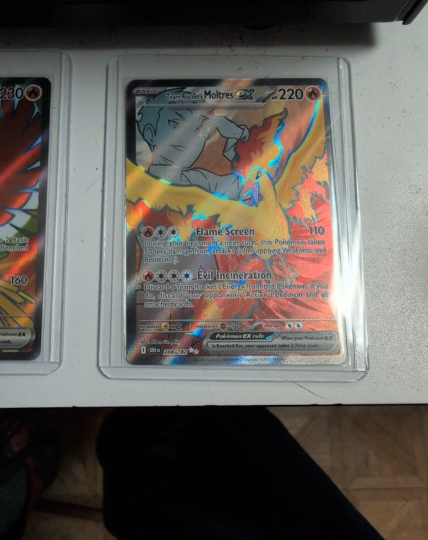 2025 Pokemon TCG Team Rocket's Moltres EX #208/182 Destined Rivals — front