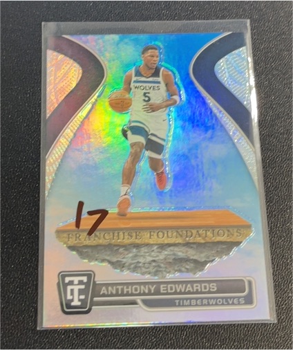2024-25 Panini Totally Certified #4 Anthony Edwards Franchise Foundations — front