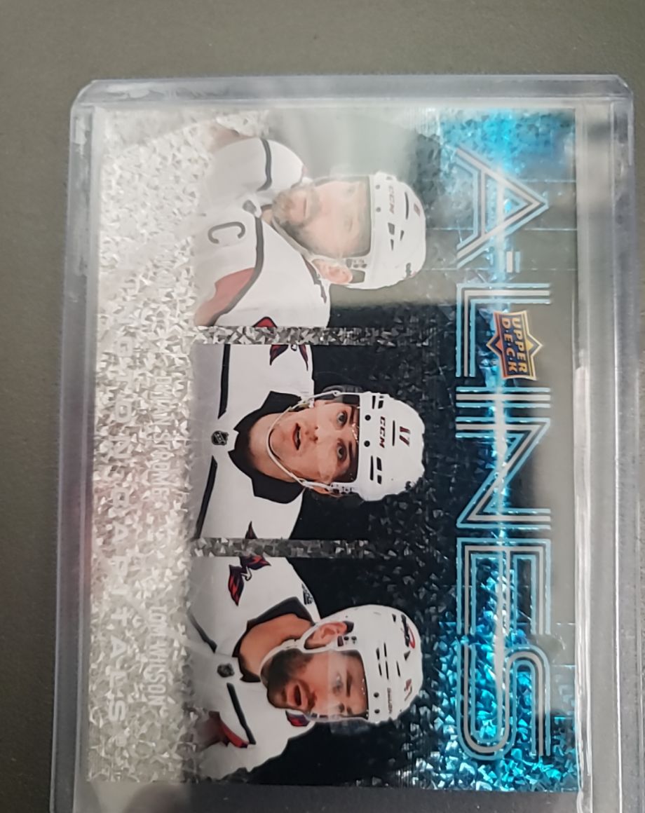 2024-25 Upper Deck A-Lines #AL-31 Alex Ovechkin / Dylan Strome / Tom Wilson — front