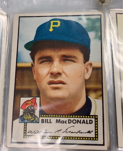 1952 Topps #138 Bill MacDonald — front
