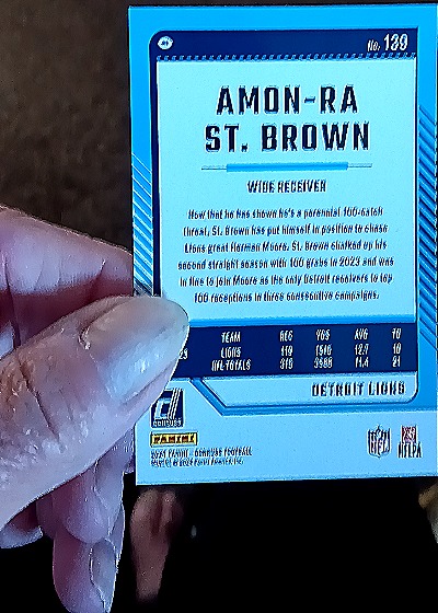 2024 Panini Donruss Optic #139 Amon-Ra St. Brown — back