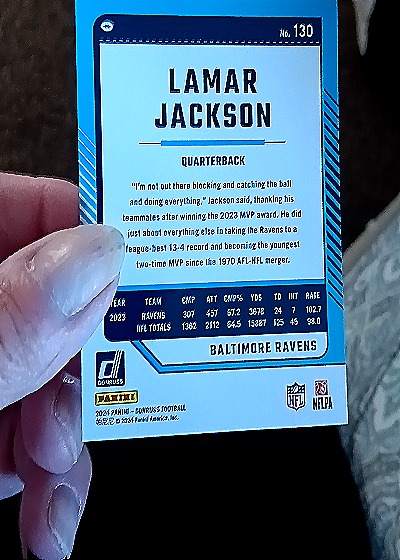 2024 Donruss #130 Lamar Jackson — back