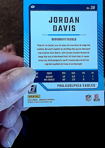 2024 Donruss #38 Jordan Davis — back
