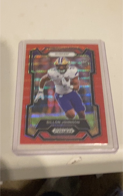2023 Panini Prizm #199 Diontae Johnson Red Wave Prizm — front