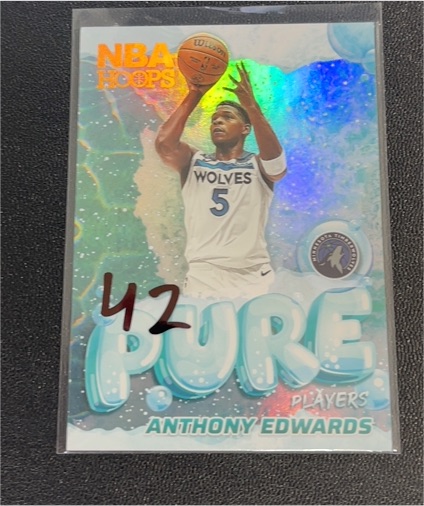2024-25 Panini NBA Hoops #4 Anthony Edwards Pure Players — front