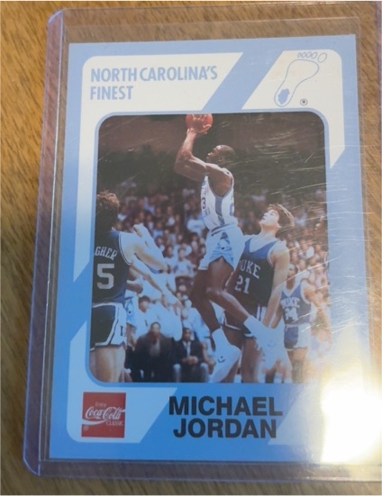 1989 Collegiate Collection Coca-Cola North Carolina's Finest #18 Michael Jordan — front