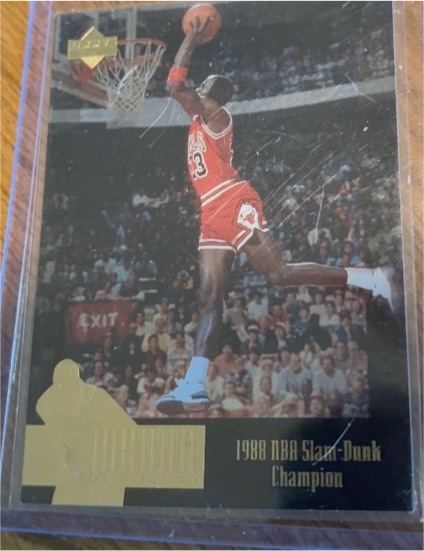 1995 Upper Deck Michael Jordan The Jordan Collection #JC6 1988 Slam Dunk Champion — front