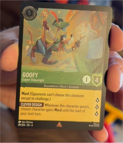 2024 Disney Lorcana Azurite Sea #89 Goofy Expert Shipwright — front