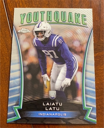 2024 Topps Chrome #Y-9 Laiatu Latu Youthquake Rookie — front