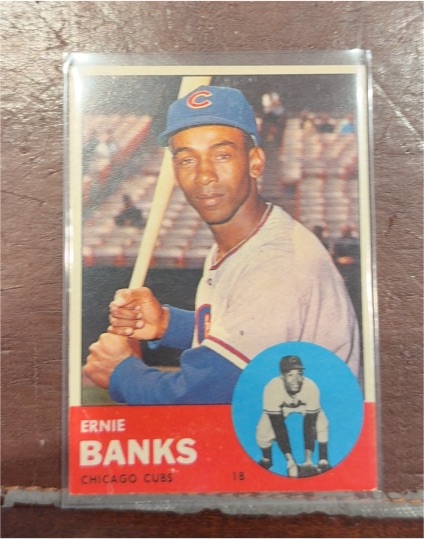 1963 Topps #380 Ernie Banks — front