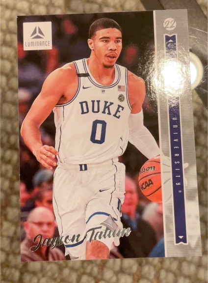 2022 Panini Chronicles Draft Picks Luminance #24 Jayson Tatum — front
