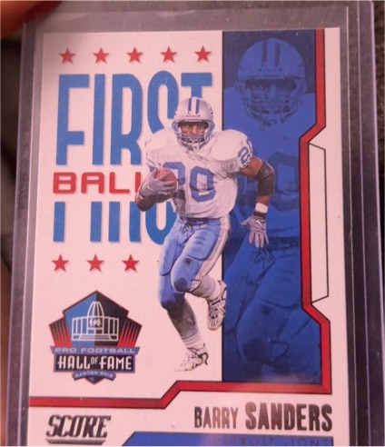 2023 Score #9 Barry Sanders First Ballot — front