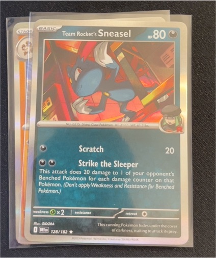 2025 Pokemon Destined Rivals #128 Team Rocket's Sneasel — front