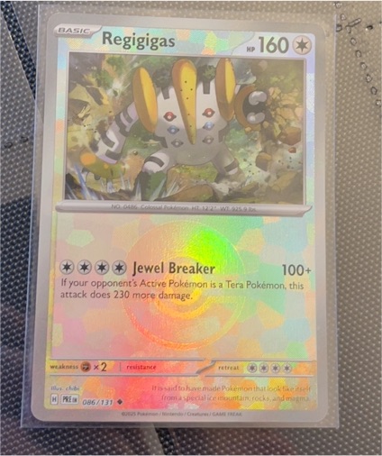 2025 Pokémon Prismatic Evolutions #086 Regigigas — front