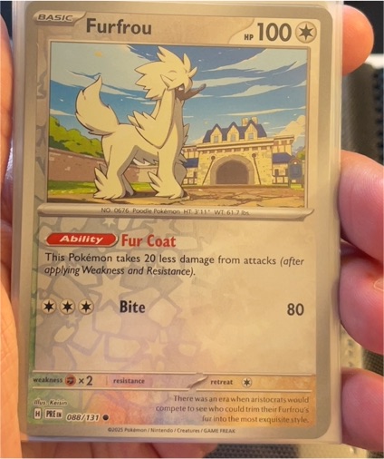 2025 Pokemon Prismatic Evolutions #088 Furfrou — front