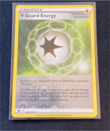 2022 Pokémon TCG Silver Tempest #169 V Guard Energy — front
