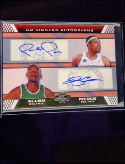 2007 Topps Co-Signers Dual Autographs #CS-5 Ray Allen / Paul Pierce — front