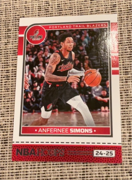2024-25 Panini NBA Hoops #127 Anfernee Simons — front