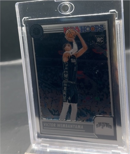2023-24 Panini NBA Hoops Premium Stock #108 Victor Wembanyama Rookie Card — front