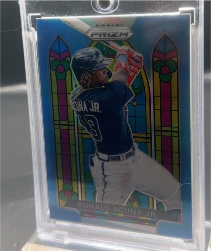 2021 Panini Prizm Stained Glass #SG-4 Ronald Acuna Jr. — front