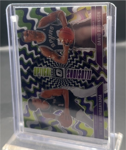 2024-25 Donruss Optic Optical Illusions #5 Victor Wembanyama/David Robinson — front
