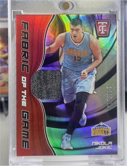 2017-18 Panini Totally Certified Fabric of the Game #FG-NIK Nikola Jokic — front