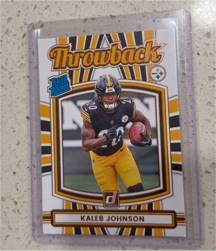 2025 Donruss #46 Kaleb Johnson Rated Rookie Throwback — front