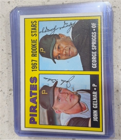 1967 Topps #472 John Gelnar / George Spriggs Pirates Rookie Stars — front
