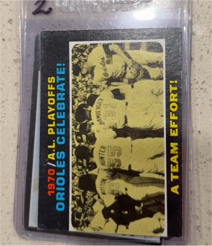 1971 Topps #198 1970 AL Playoffs Orioles Celebrate — front
