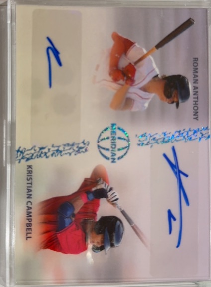 2025 Meridian Dual Autograph Roman Anthony & Kristian Campbell — front