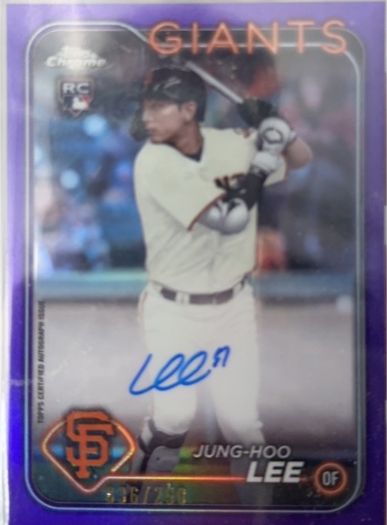 2024 Topps Chrome #RA-JHL Jung-Hoo Lee Rookie Auto — front