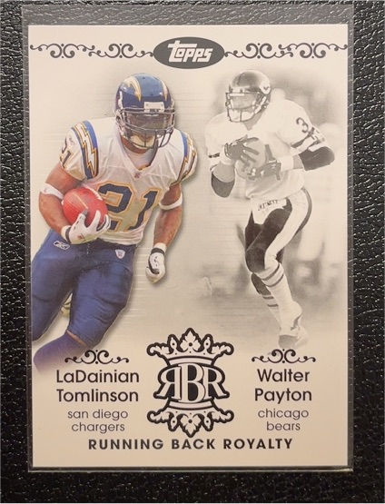 2007 Topps #RBR-TP LaDainian Tomlinson / Walter Payton Running Back Royalty — front