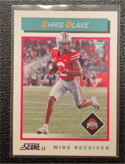2022 Panini Score 1992 Throwback Rookie #TB10 Chris Olave — front