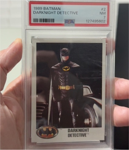 1989 Topps Batman Darknight Detective #2 Michael Keaton — front