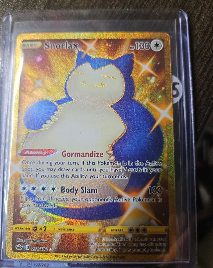 2021 Pokémon Chilling Reign #224 Snorlax — front