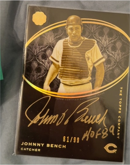 2016 Topps The Mint Golden Engraving #61/99 Johnny Bench — front