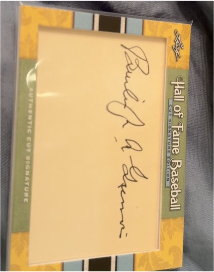 2012 Leaf Hall of Fame Baseball Cut Signature Paul A. Derringer — front