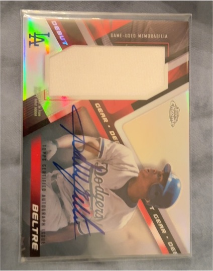 2019 Topps Chrome Debut Gear #DG-AB Adrian Beltre — front