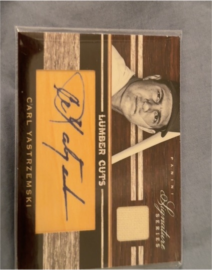 2012 Panini Signature Series Lumber Cuts Carl Yastrzemski — front