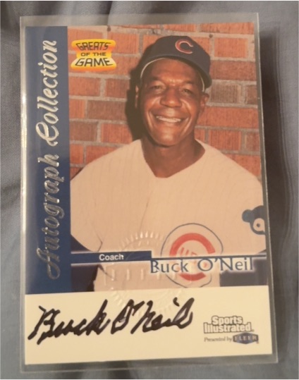 1999 Fleer Sports Illustrated Greats of the Game Buck O'Neil Autograph — front