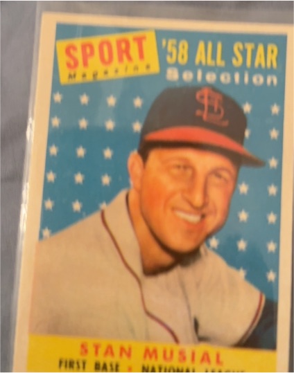 1958 Topps #476 Stan Musial All Star — front