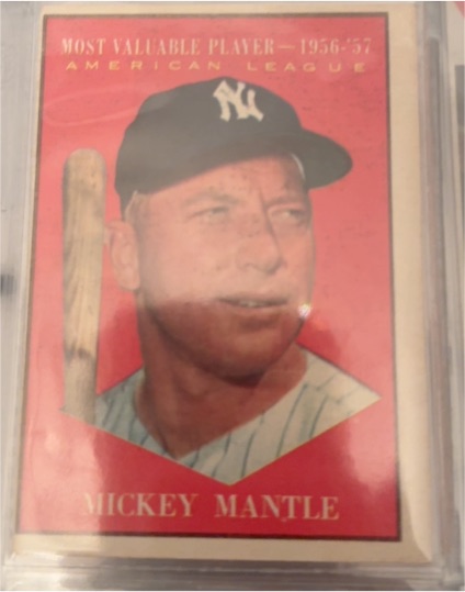 1961 Topps #475 Mickey Mantle MVP — front