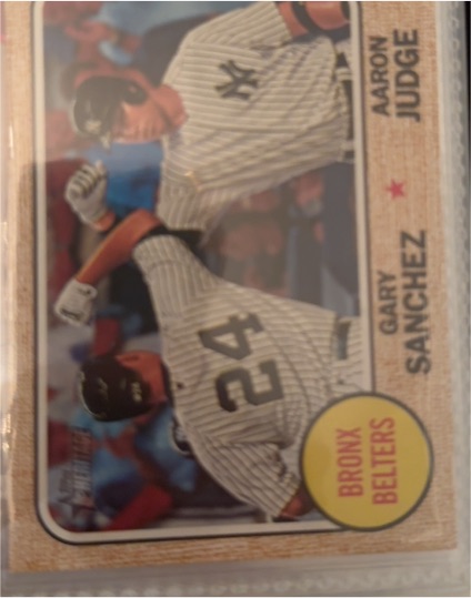 2017 Topps Heritage #CC-2 Aaron Judge / Gary Sanchez — front