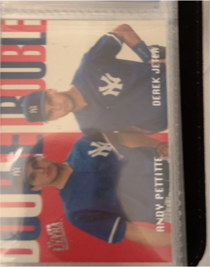 1997 Fleer Ultra Double Trouble #7 Derek Jeter Andy Pettitte — front