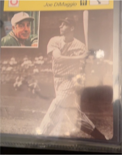 1977 Sportscaster Card Joe DiMaggio — front