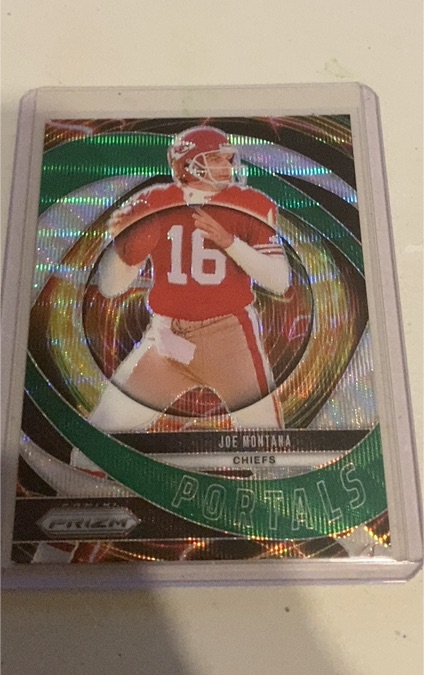 2024 Panini Prizm Portals #1 Joe Montana — front