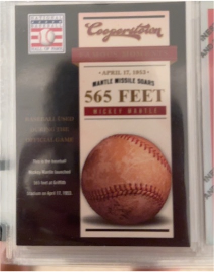 2012 Panini Cooperstown Famous Moments #15 Mickey Mantle — front