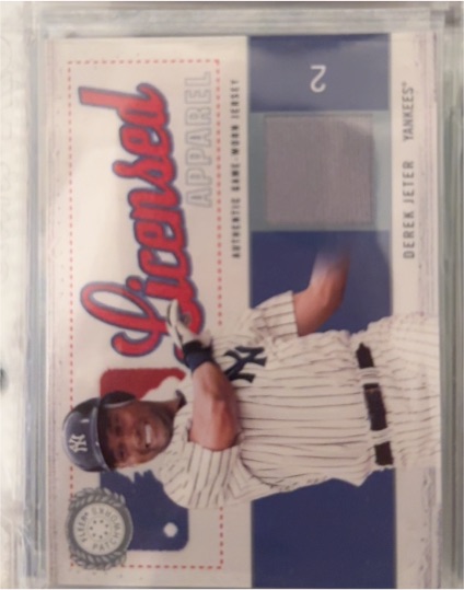 2003 Fleer Licensed Apparel #PK-LA Derek Jeter — front